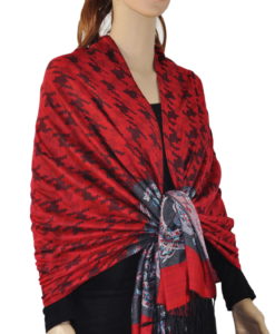 Hundstooth Paisley Pashmina