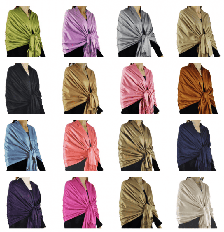 Solid Silky Wedding Pashmina Dozen Wholesale Scarves City