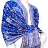 Outlined Reversible Paisley Pashmina Royal Blue