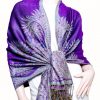 Phoenix Tail Thicker Reversible Paisley Pashmina Purple